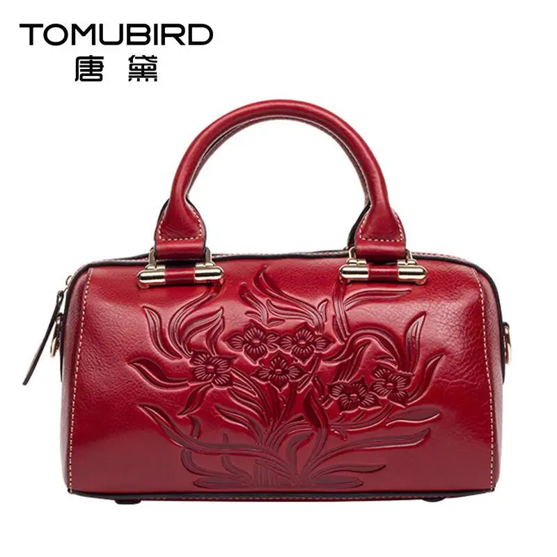 

Famous brand top quality Genuine leather women bag 2016 new national style fashion handbag Embossed Shoulder Messenger Bag