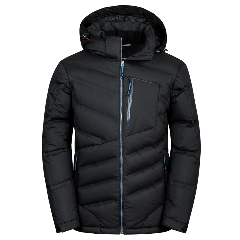 

2018 IN-YESON Fashion Brand Down Jacket Men Zipper Hooded Detachable Winter Men Down Jacket Casual Thick White Duck Down Parka