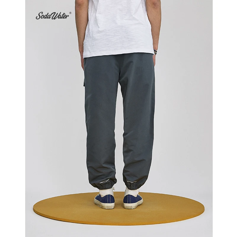 SODA WATER Men 2019 Hip Hop Casual Joggers Sweatpants Trousers Male Street Fashion Hip Hop Swag Patchwork Mens Track Pants 9342S