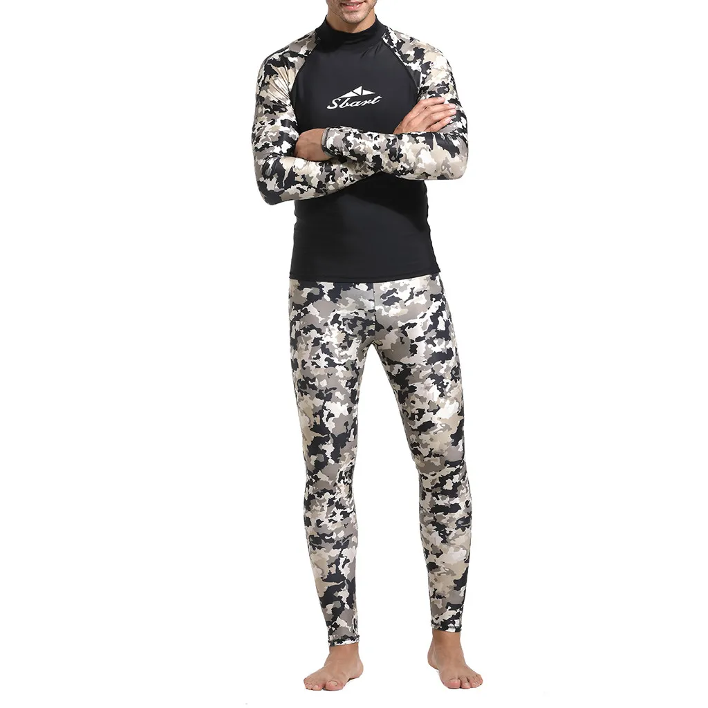 

Mens swim shirt diving Camo rashguard Surf shirts Beach Swim UV Protection suit Men's swimsuit sunscreen diving suit A30410