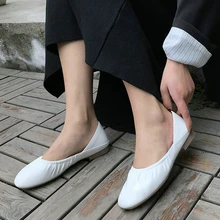 EshtonShero/Весенняя женская обувь; женские лоферы из натуральной кожи на низком каблуке с квадратным носком; женская повседневная обувь со складками абрикосового цвета; Размеры 3-9