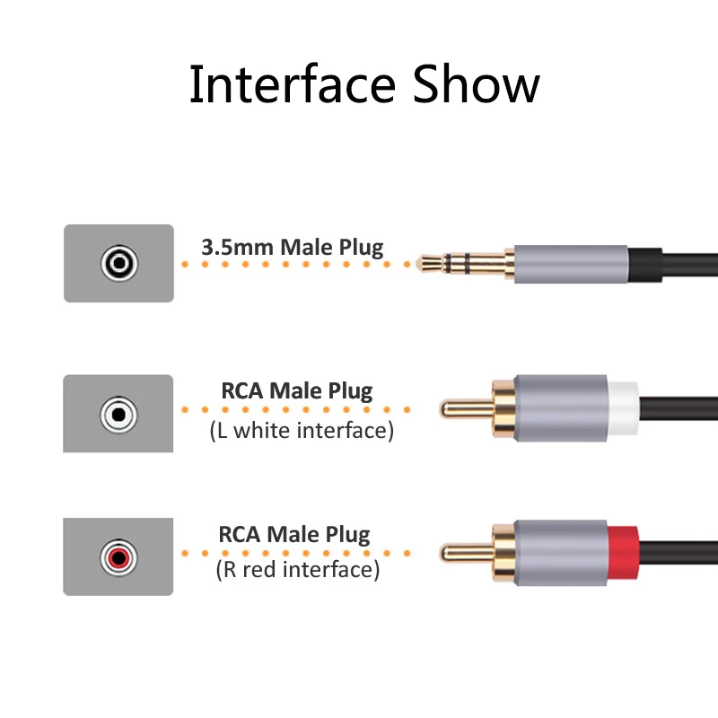Aux RCA Cable 3.5 Jack 2 RCA to 3.5mm SPDIF RCA Auxiliary Audio Video 2RCA HiFi Aux Speaker wire for Subwoofer Amplifier DVD TV Aux RCA Cable 3.5 Jack 2 RCA to 3.5mm SPDIF RCA Auxiliary Audio Video 2RCA HiFi Aux Speaker wire for Subwoofer Amplifier DVD TV