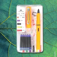 Jinhao 599a Fountain Pen Set Calligraphy high quality Pen Student with Removable Ink fountain Pen Boys and Girls Lovely Gift jinhao dragon and phoenix antique silver and red screw fountain pen with gift box j1063