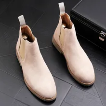 New 2019 Autumn Men Boots Fashion Ankle Boots for Men Casual Shoes Luxury Brand Genuine Leather Men Chelsea Boots Trending Shoes heinrich spring autumn classical leather chelsea boots for men fashion ankle high boots men s business shoes bottine homme