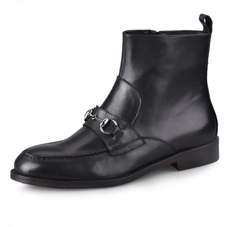 

British men 's new autumn and winter boots Martin leather boots zipper SUB2573