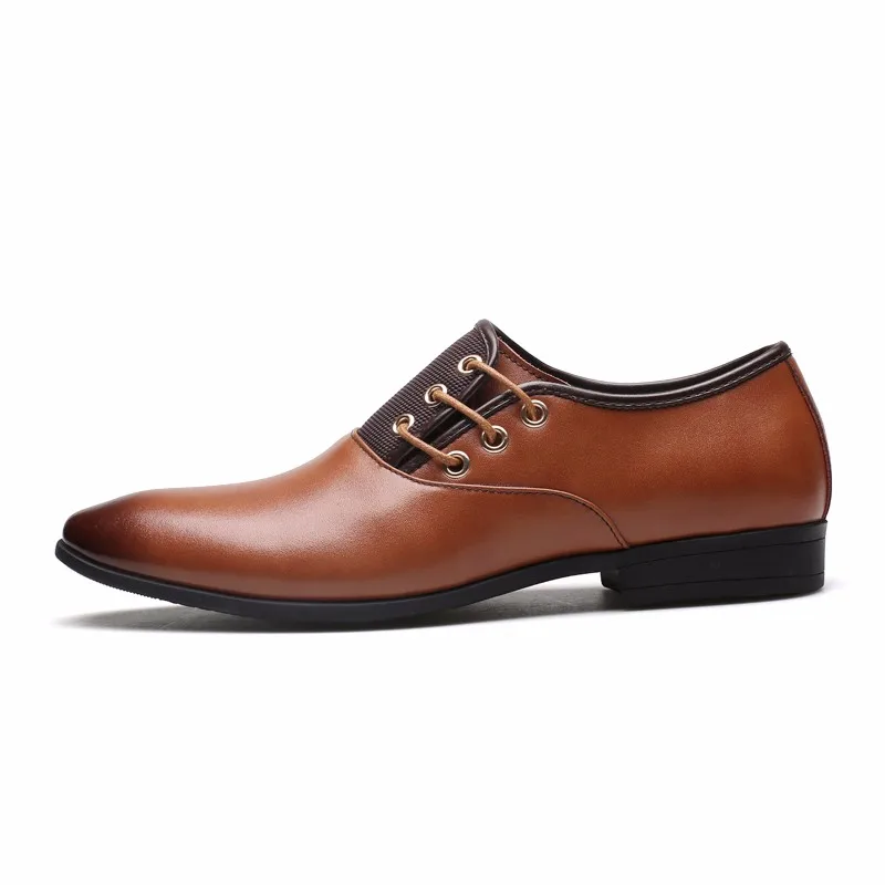GOXPACER/Новая весенне-Осенняя обувь, мужская деловая обувь на плоской подошве, обувь из натуральной кожи, слипоны, официальные мокасины на