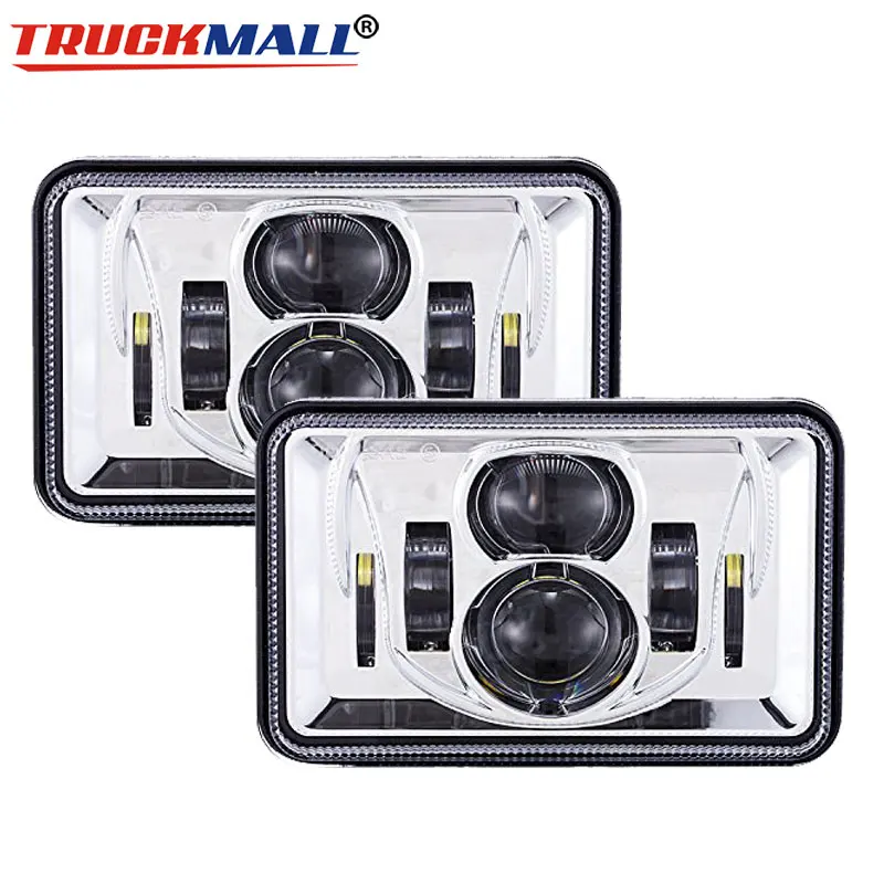 

For Ford Mustang Square 4x6Inch LED Sealed Beam Truck Headlights 60W Headlamp Bulb replacement projector lamp for Dodge