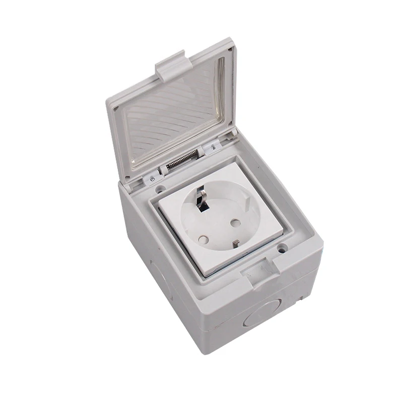 2017 EU Standard wall socket one position box wall mount socket 220v