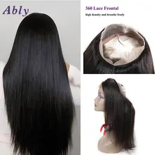 Ably Brazilian 360 Frontal Band Lace Frontal Straight Hair Natural Hailine Cheap 360 Frontal With Baby Hair 360 lace virgin hair