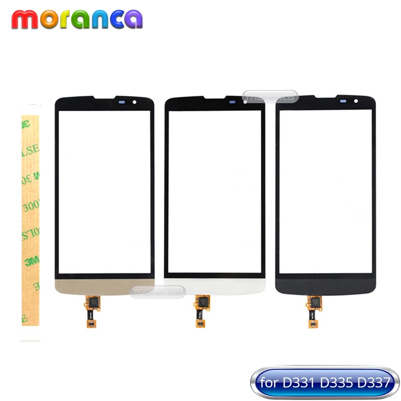 

5.0'' Screen for LG L Bello D331 D335 D337 Touch Screen Digitizer Front Glass Sensor Lens Panel Black White Gold + 3M Tape