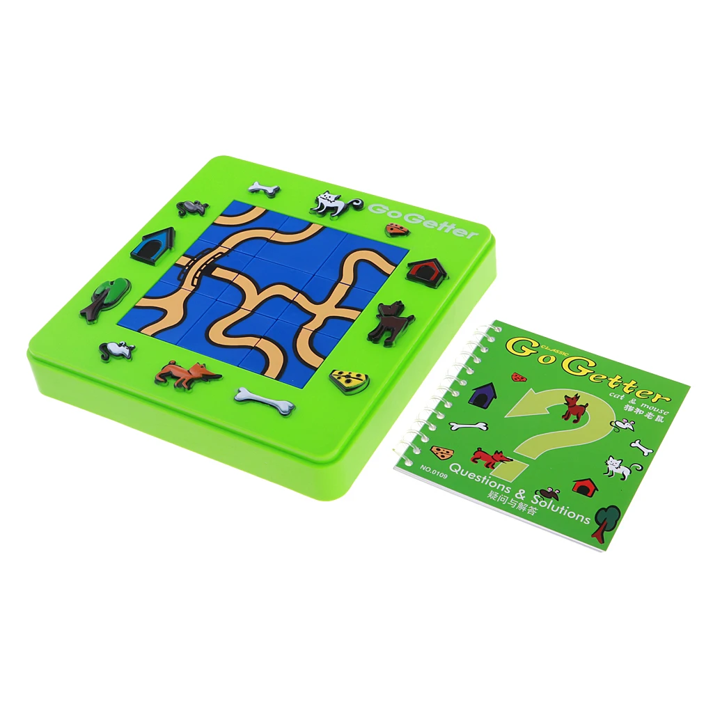 Plastic Go Getter Cat and Mouse Game Board Cartoon Puzzle Maze Intelligence Board Game for Kids Children Birthday Gift Supplies