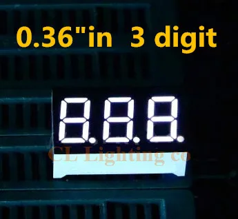 

20pcs free shipping 0.36" 0.36in Digital Tube 0.36in. white LED Display 7 Segment Common CATHODE