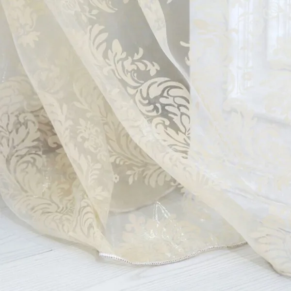 

Retro Tulle Drapes Sheer Curtains for the Living Room Bedroom in the Kitchen Voile Curtains for Window Treatment