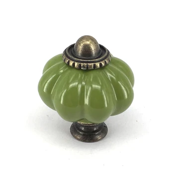

Vintage Pumpkin Pull Handle Ceramic Door Cabinet Cupboard Wardrobe Drawer Knob 33mm