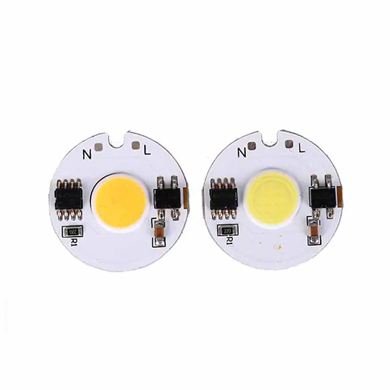 

LED Lamp Chip COB 3W 220V LED Bulb Lamp Input Smart IC Driver Fit For DIY White/ Warm White LED Spotlight Floodlight