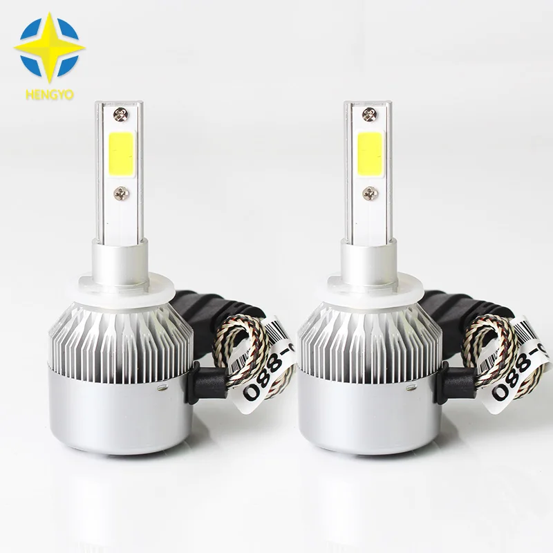 2pcs 880 COB LED Car Headlight Bulb Kit 72W 8000lm Auto Front Light 880