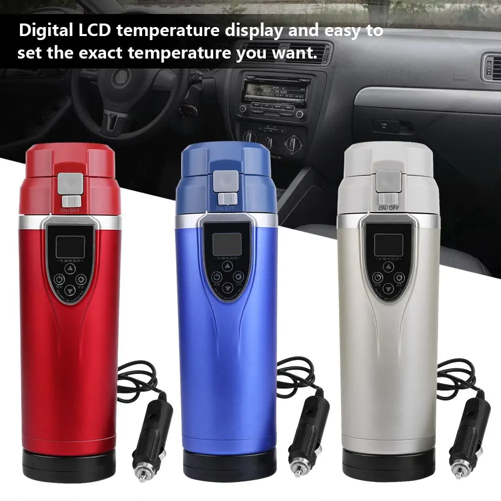 

Car Electric Cup 12V 350ml Car Portable Electric Travel Heating Cup Coffee Tea Boiling Mug Kettle Vehicle Heating Cup Accessory
