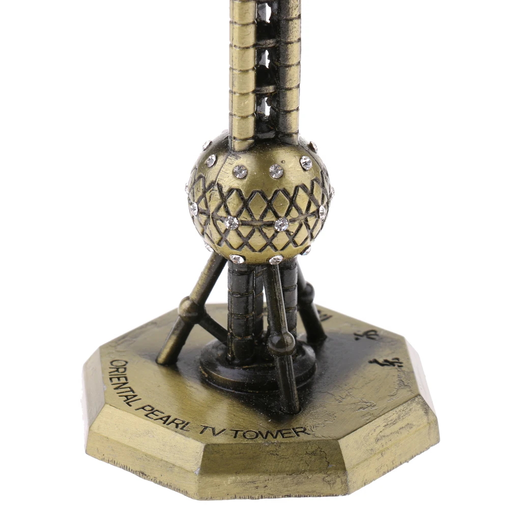 ORIENTAL PEARL TV TOWER SHANGHAI ARCHITECTURE BUILDING REPLICA SOUVENIR 5''