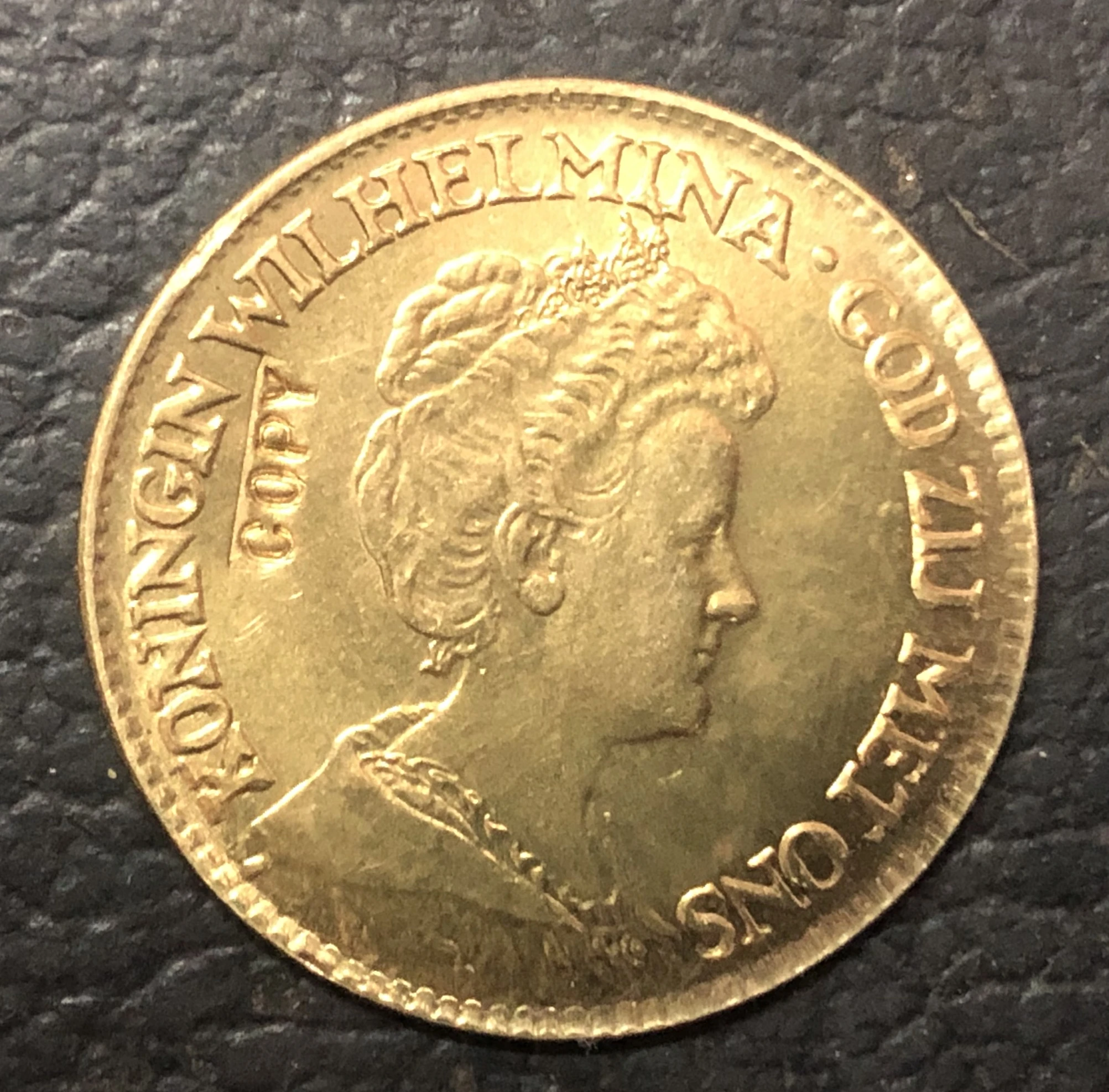 

1913 Netherlands 10 G 22K gold plated exact Copy Coin