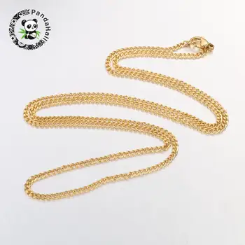 

Unisex Casual Style 304 Stainless Steel Twist Chain Necklaces, with Lobster Claw Clasps, Golden/Rose Gold/Silver, 23.6"
