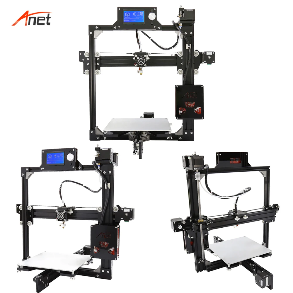 Anet A2 металлическая рамка простая сборка 3d принтер машина lcd 2004/12864 дополнительный DIY 3d принтер комплект Авто-выравнивание части Impressora 3d