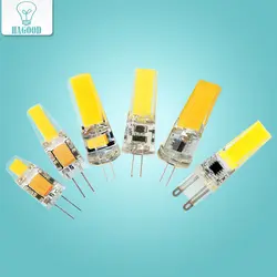 G4 g9 светодиодные лампочки AC/DC12V 220 В COB SMD 3 Вт 6 Вт 9 Вт затемнения люстра огни заменить галогенные фары люстра Лампы для мотоциклов