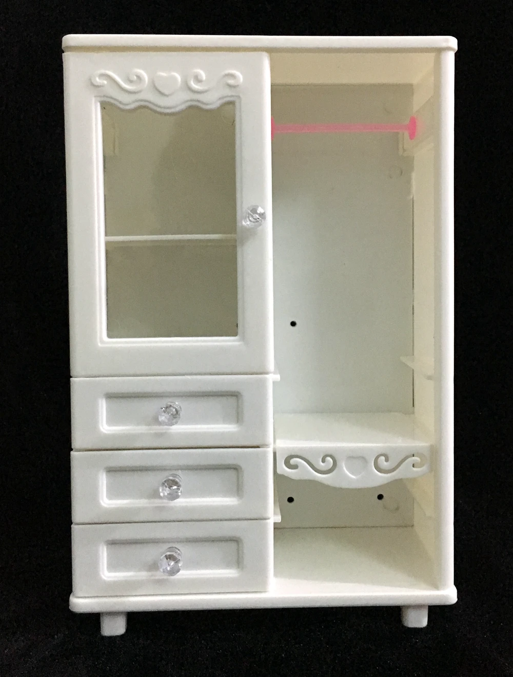 NK مجموعة واحدة دمية اكسسوارات الأبيض خزانة خزانة ل باربي دمية الأميرة دريم هاوس الأثاث مصغرة أفضل هدية ل طفل