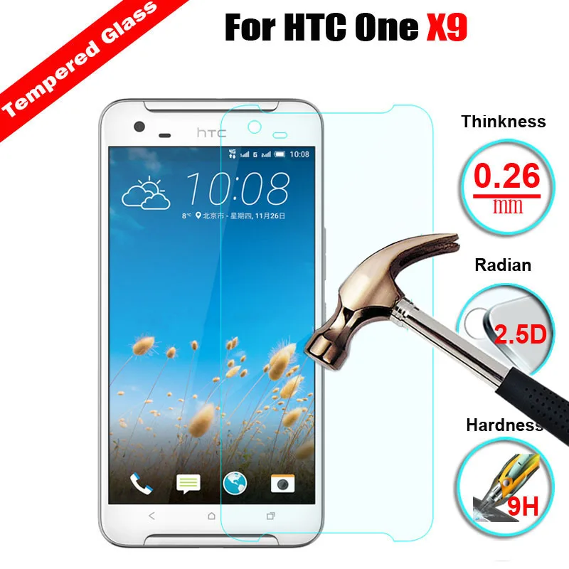 Защита экрана 9H 2.5D из закаленного стекла для htc One M9 Mini 2 M8 Mini M7 M10 E9 E9+ E8 M9+ PLUS X9 A9, защитный чехол, защитная пленка