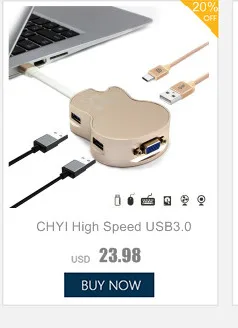 CHYI Мини Портативный 4 в 1 usb-хаб 4 порта USB OTG Adopter USB разветвитель адаптер для ПК компьютер аксессуары для ноутбуков