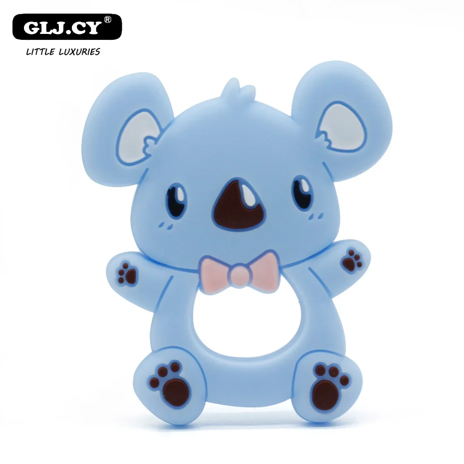 Детские трофеи Силиконовые Прорезыватели 1 шт. DIY соски зажимы мультфильм красивая коала новейший продукт для малышей еда игрушка - Цвет: blue
