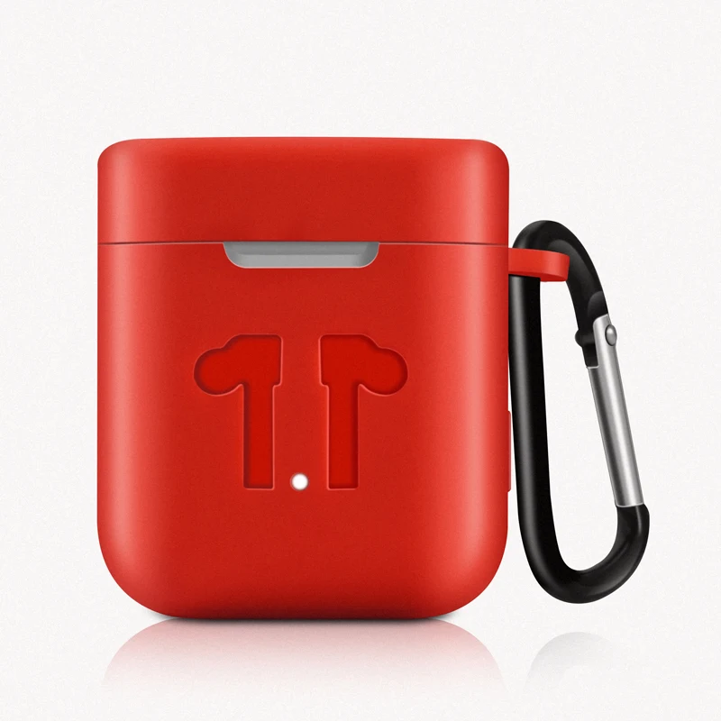 

Silicone Case for Xiaomi Airdots Pro Earphone Protective Cover with Carabiner Hook Pouch Charging Box for Xiaomi Air TWS Headset