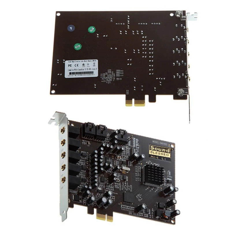 

Pc Computer Pci-E 0105 Chip 501 Sound Track Directsound 3D Desktop Audio Card