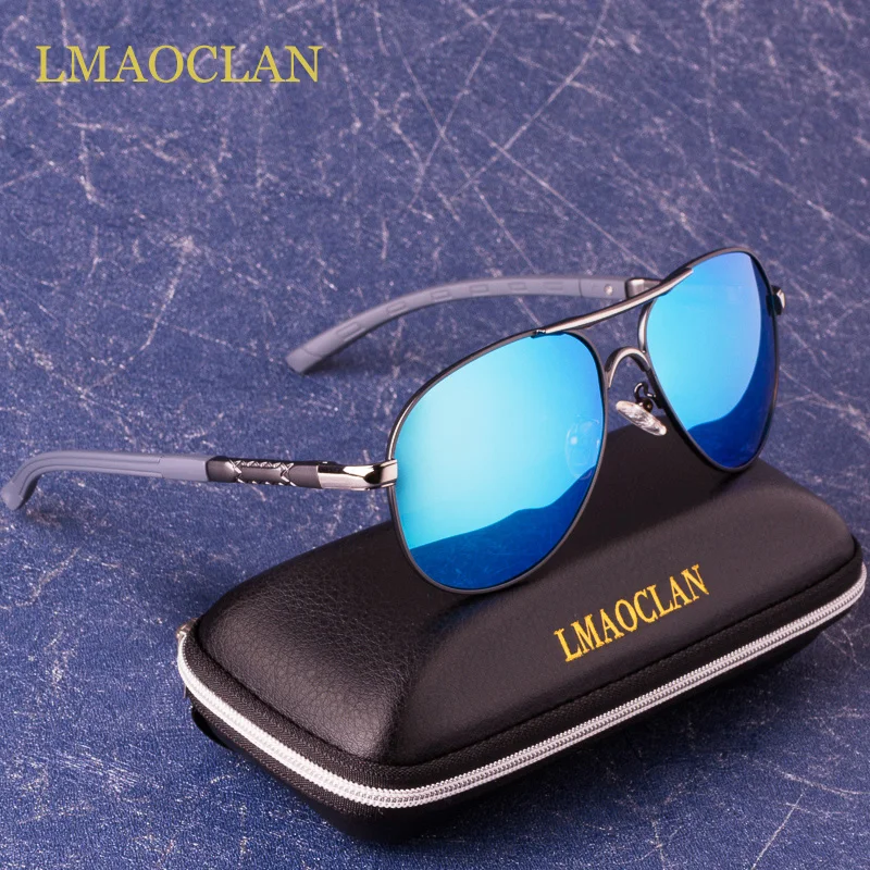 

LMAOCLAN Vintage Aluminum HD Polarized Sunglasses Classic Brand Designer Male Sun glasses Coating Lens Driving Shades For Men