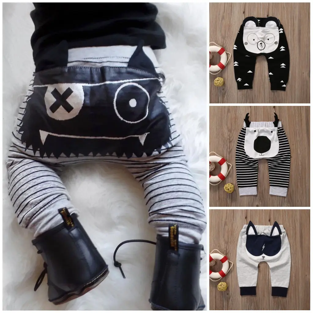 

Cute Toddler Baby Harem Pants Boys Girls Cartoon Bottoms Pants Leggings Trousers 0-2T