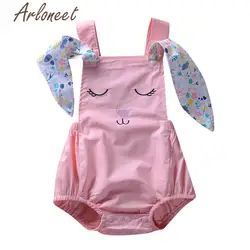 Одежда arloneet для новорожденных маленьких девочек боди с изображением кролика комбинезон детей 2019 милый костюм Детский боди летняя одежда