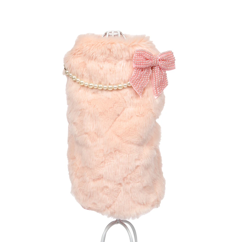 HOOPET pet clothes elegant Luxury fur Winter overcoat samll dog cat clothes bowknot Chihuahua HOOPET pet clothes elegant Luxury fur Winter overcoat samll dog cat clothes bowknot Chihuahua