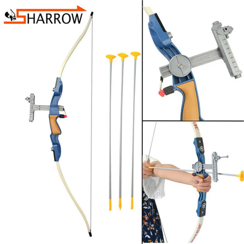 

1set Children Bow And Arrow Set With Bow Sight Safety Sucker Arrowhead For Shooting Practice Archery Game Bow Kit Gift