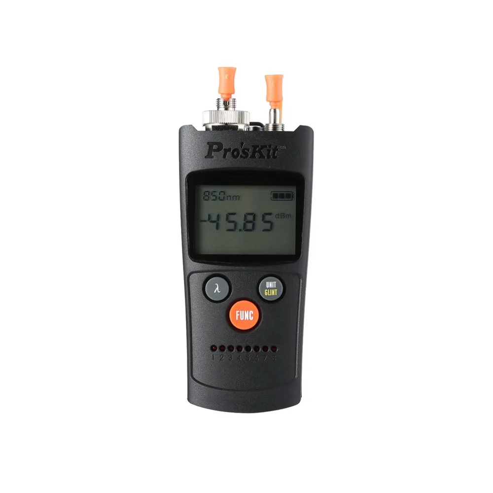 

Brand New Pro'skit 4 in 1 Fiber Optic Meter Six Wavelength Network Cable Tester Visual Fault Locator LED Flashlight MT-7602