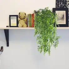 5 вилок имитация ротанга искусственный жемчуг мясистая зеленая лоза ветви плюща настенный пластиковый ротанговый растительный осенний Декор