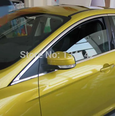 Автомобильный Стайлинг 12 шт. хромированные оконные накладки Защитная крышка для Ford Focus 3 MK3 2012 Sedan/hatchback
