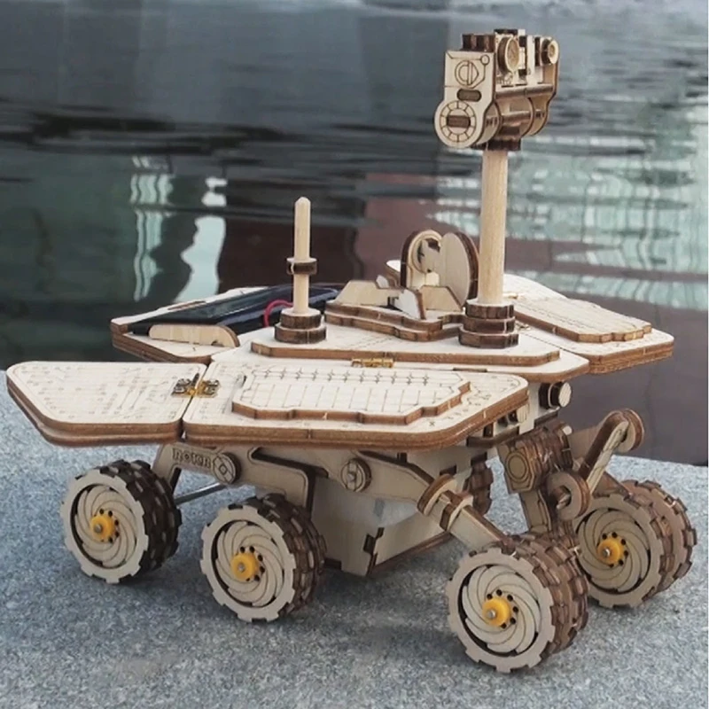 Игрушки Robotime ROKR на солнечной энергии 3D Деревянный пазл в сборе модель набор для