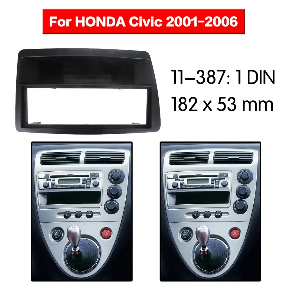 Высокое качество радио-фасции для HONDA Civic 2001-2006 Вт/карман (правое колесо) Рамка для DVD CD отделка монтажный комплект 11-387