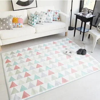 

Simple Korean Style Rugs for Bedroom Rectangle Carpet Area Rug for Living Room Geometric Figure Carpet Home Decoration