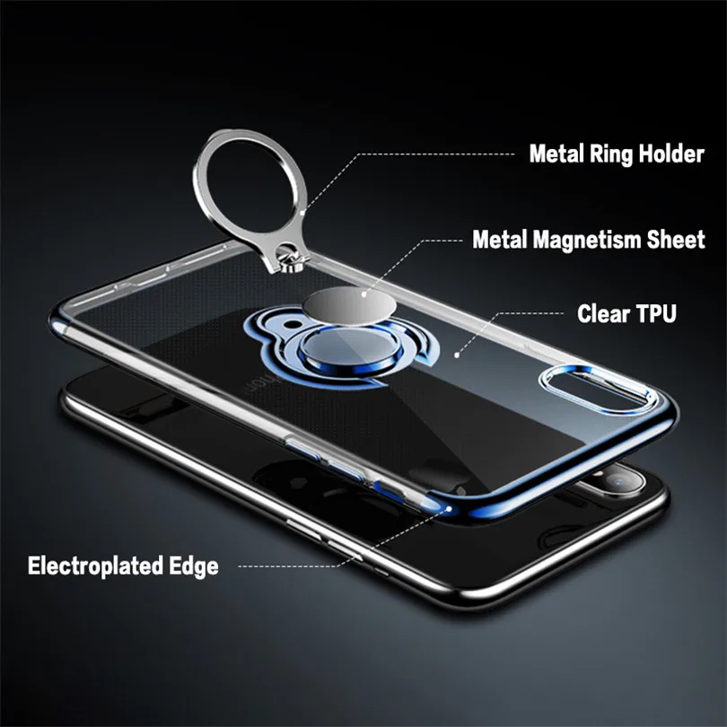 Чехол для iphone 11 Pro XS MAX XR iphone X 10 магнитный держатель прозрачный мягкий кремний чехол для iphone 6s 6 s 7 8 plus чехол для телефона