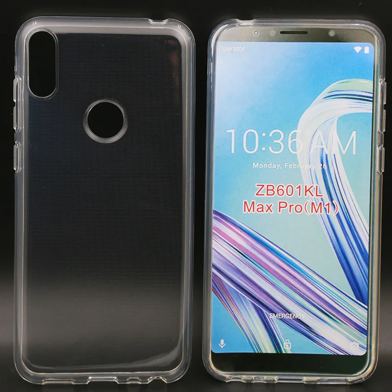 Прозрачный ультра тонкий Тонкий силиконовый чехол для Asus zenfone max pro m1 zb601kl zb602kl