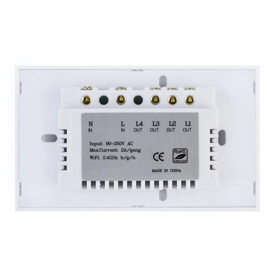 New Ewelink US Type 1 2 3 gang wall light app switch,touch control panel,wifi remote control via smart phone,work with Alexa Google Home and Ewelink app-6