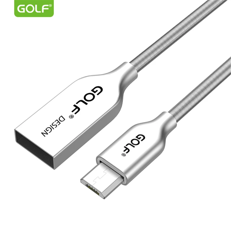 Металлический для гольфа пружинный Micro usb кабель для зарядки и синхронизации данных для samsung S4 S6 S7 Note4 LG G3 G4 Выдвижной зарядный кабель для телефона Android