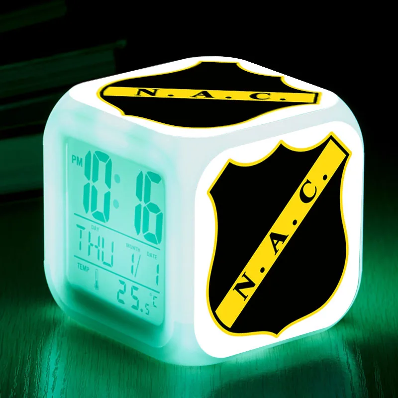 

Football Club Breda NAC Color Changing LED Alarm Clock reloj despertador wekker reveil enfant Night Light Watch Digital Clock
