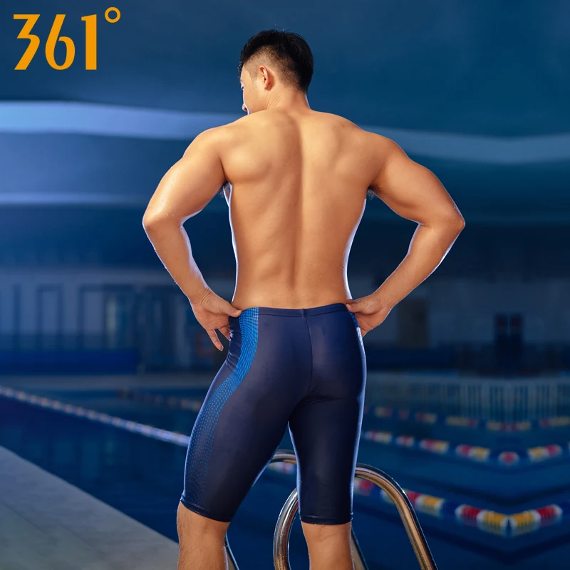 Skup 361 mężczyzn stroje kąpielowe odporne na chlor kąpielówki dla mężczyzn Plus rozmiar sportowe Jammer stroje kąpielowe konkurencji spodenki do pływania chłopców strój kąpielowy