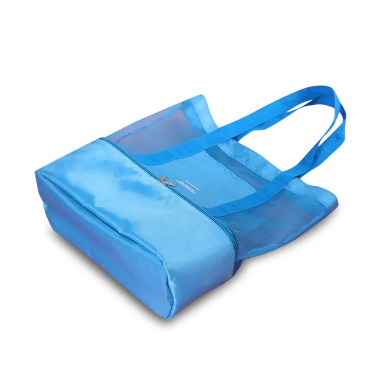 Для женщин сетки двухслойная сохранение тепла прозрачная сумка большой пикника пляжные сумки AB@ W3